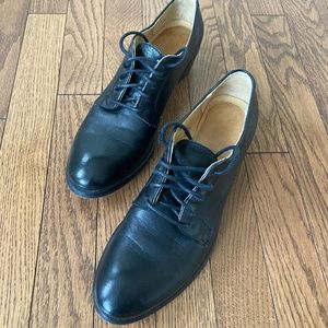 Frye western style black leather shoes